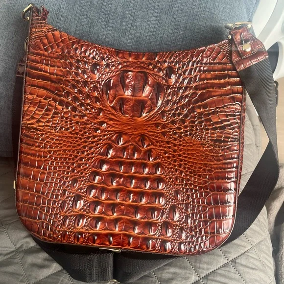Brahmin Leia Crossbody Pecan PERFECT CONDITION - Picture 3 of 14